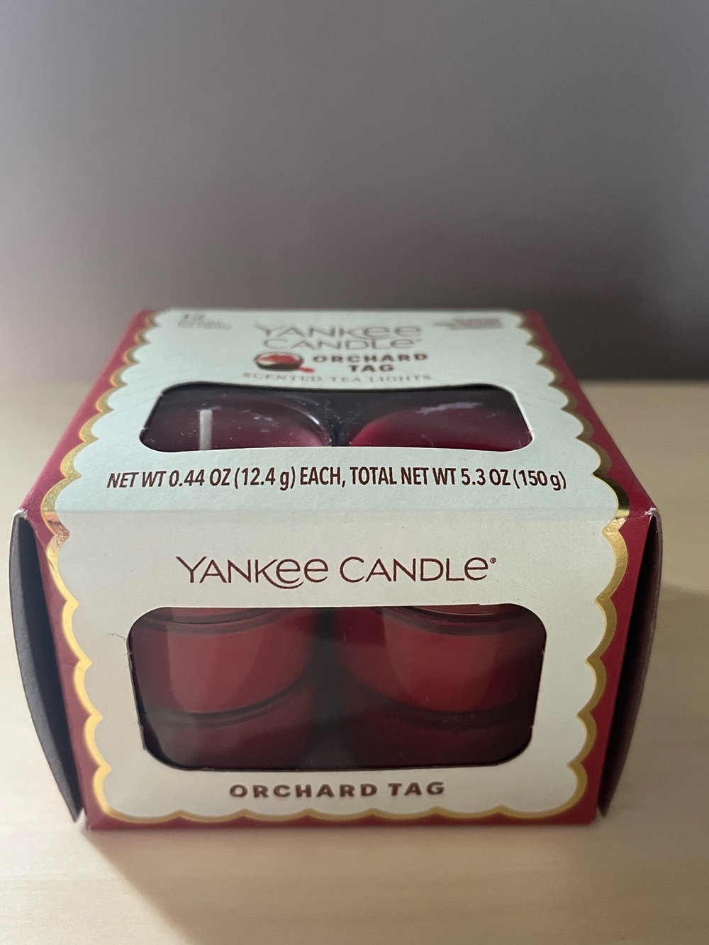 Yankee Candle Orchard Tag Tea Light Candles 12 Per Box New